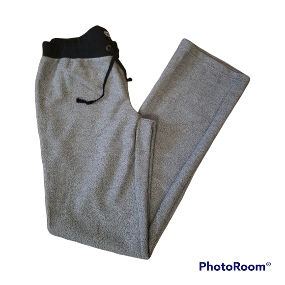 Besne Drawstring Track Jogger Pants W Back Pockets. Black/Gray Women's XL - Picture 2 of 8